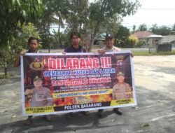 Cegah Terjadinya Karhutla, Anggota Polsek Basarang Lakukan Sosialisasi Secara Rutin