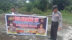 Cegah Terjadinya Karhutla, Anggota Polsek Basarang Lakukan Sosialisasi Secara Rutin