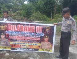 Cegah Terjadinya Karhutla, Anggota Polsek Basarang Lakukan Sosialisasi Secara Rutin