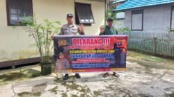 Cegah Kebakaran Hutan dan Lahan Personil (Karhutla) Polsek Kapuas Barat Lakukan Sosialisasi Di Sekitar Masyarakat