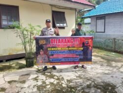 Cegah Kebakaran Hutan dan Lahan Personil (Karhutla) Polsek Kapuas Barat Lakukan Sosialisasi Di Sekitar Masyarakat