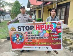 Personil Polsek Kapuas Barat Himbau Warga Agar Jaga Kamtibmas Dan Tidak Mudah Terprovokasi Dengan Berita Bohong (HOAX)