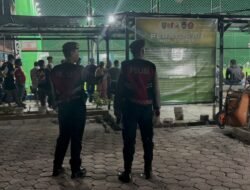 Patroli Malam, Polisi Sambangi Lapangan Mini Soccer SMK 1 Sukamara