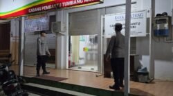 Personel Polsek Kahulut Sisir Perbankan Tumbang Miri Saat Malam Hari