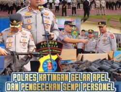 Polres Katingan Gelar Apel dan Pengecekan Senpi Personel