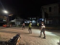 Patroli Sahur Ramadhan, Sat Samapta dan Sat Lantas Polres Sukamara Amankan Pasar Inpers