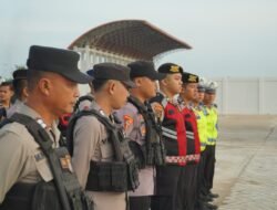 PENGAMANAN KUNJUNGAN KERJA GUBERNUR KALTENG BERSAMA FORKOMPIMDA PROVINSI KALTENG DI KECAMATAN HANAU KABUPATEN SERUYAN