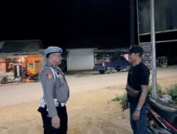Personel Polsek Permata Kecubung Intensifkan Patroli Malam di Wilayah Desa