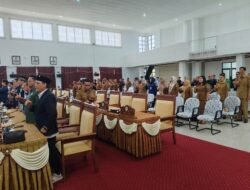 KANIT 1 SAT INTELKAM POLRES SERUYAN HADIRI RAPAT PARIPURNA DPRD, PANTAU PEMBENTUKAN PANSUS LKPJ BUPATI