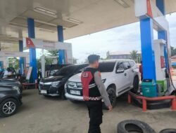 Cegah Gangguan Kamtibmas, Satsamapta Polres Murung Raya Intensifkan Patroli Di SPBU
