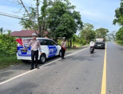 Antisipasi Lakalantas, Satlantas Polres Kapuas Pantau Arus Lalu Lintas Lingkar Luar Kota
