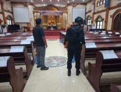 Amankan Ibadah Jumat Agung, Polres Murung Raya dan Brimob Gelar Sterlisasi Gereja