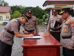 Polres Murung Raya Gelar Sertijab Kabag Ops dan Kasat Intelkam