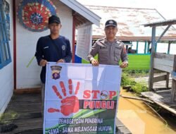 Personel Polsek Dusut Sosialisasikan Perpres Nomor 87 Tahun 2016 Tentang Saber Pungli