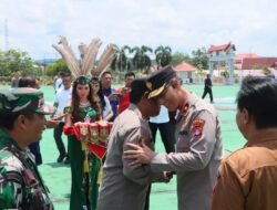 Kapolres Murung Raya Bersama Jajaran Forkopimda Sambut Kunker Wakapolda Kalteng