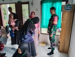 Babinsa Furzam Dampingi Posyandu Rahmad, Warga Bukat Antusias Ikuti Layanan Kesehatan