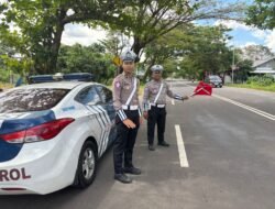 Antisipasi Lakalantas, Satlantas Polres Kapuas Pantau Arus Lalu Lintas Lingkar Luar Kota