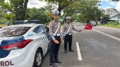 Antisipasi Lakalantas, Satlantas Polres Kapuas Pantau Arus Lalu Lintas Lingkar Luar Kota