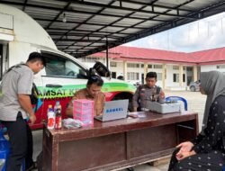 Polantas Menyapa, Samsat Keliling Murung Raya Hadir Di Kec. Laung Tuhup, Permudah Masyarakat Bayar Pajak Kendaraan