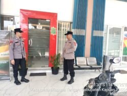 Patroli objek vital ke bank BPD Rutin dilakukan Personil Polsek Kapuas tengah.