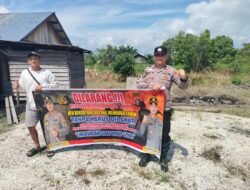 Personil Polsek kapuas tengah Rutin lakukan imbauan larangan  karhutla kepada masyarakat.