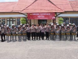 Kapolres Murung Raya Pimpin Langsung Latihan Sispam Kota, Matangkan Persiapan Jelang May Day 2026
