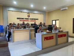 POLRES SERUYAN IKUTI VICON ANEV AKSELERASI TRANSFORMASI POLRI YANG DIPIMPIN WAKAPOLRI