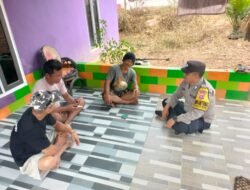 Sambangi Warga RT 001 Nanga Mua, Bhabinkamtibmas Arut Utara Ajak Jauhi Narkoba dan Judi Online