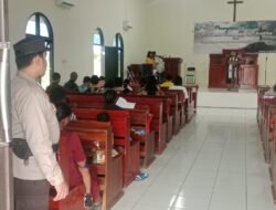 POLSEK SERUYAN HILIR AMANKAN IBADAH DAN PERAYAAN PASKAH DI GEREJA OIKUMENE PNIEL