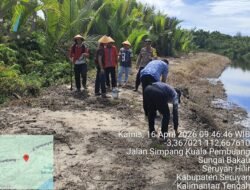 KAPOLSEK SERUYAN HILIR DUKUNG SWASEMBADA PANGAN, TANAM JAGUNG DI LAHAN BUMDES SUNGAI BAKAU