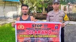 Cegah Kejahatan Terhadap Lingkungan, Bhabinkamtibmas Polsek Katingan Kuala Himbau Masyarakat Untuk Tidak Membakar Hutan dan Lahan
