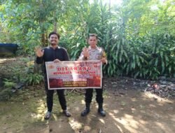 Cegah Karhutla, Polsek Benua Lima Edukasi Warga dan Bentangkan Spanduk Stop Pembakaran