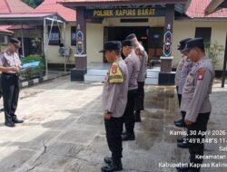 Perkuat Disiplin dan Kesiapsiagaan, Ipda Siswono Tri Soemantri Pimpin Apel Pagi Personel Polsek Kapuas Barat