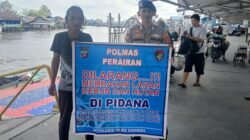 Bangun Komunikasi Aktif, Sat Polairud Polres Sukamara Sambangi Warga di Pinggiran Sungai