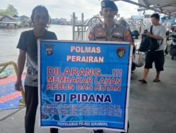 Bangun Komunikasi Aktif, Sat Polairud Polres Sukamara Sambangi Warga di Pinggiran Sungai