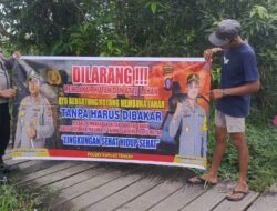 Personil Polsek kapuas tengah Rutin lakukan imbauan larangan  karhutla kepada masyarakat.