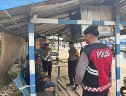 Patroli Dialogis Pamapta Polres Murung Raya di Pangkalan Ojek Imbau Bersama Jaga Kamtibmas