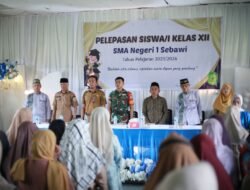Beri Dukungan Terhadap Dunia Pendidikan, Anggota Koramil 01/Sambas Hadiri Pelepasan Siswa Kelas XII