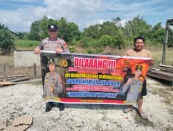 Piket Polsek kapuas tengah Rutin lakukan imbauan larangan  karhutla kepada masyarakat.
