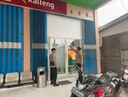 Patroli objek vital ke bank BPD Rutin dilakukan Personil Polsek Kapuas tengah.