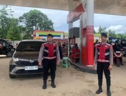 Pastikam BBM di SPBU Puruk Cahu Aman, Polres Murung Raya Terjunkan Personel