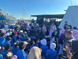Satrol Kodaeral XII Terima Kunjungan Edukasi TK Mentari di KRI Sembilang-850 dan KAL Lemukutan I-12-15