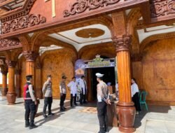 Satlantas Polres Murung Raya Amankan Ibadah Kenaikan Isa Almasih Di Gereja Hosana