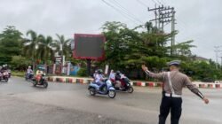 Ciptakan Kamseltibcarlantas di Pagi Hari, Satlantas Polres Murung Raya Laksanakan Gatur Rutin di Pusat Kota
