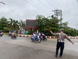 Ciptakan Kamseltibcarlantas di Pagi Hari, Satlantas Polres Murung Raya Laksanakan Gatur Rutin di Pusat Kota