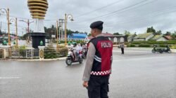 Pagi Hari, Samapta Polres Murung Raya Giatkan Gatur Rutin Di Jalan Raya
