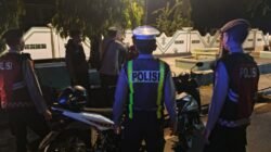 Satlantas Polres Barito Timur Laksanakan Patroli Blue Light Depan SDN 3 Tamiang Layang