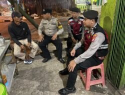 Satsamapta Polres Bartim Sosialisasi Kamtibmas di Kota Tamiang Layang, Sasar Pedagang Sate Jl. A. Yani