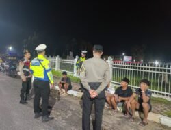 Patroli Malam Hari, Satlantas Polres Murung Raya dan Piket Fungsi Cegah Adanya Premanisme dan Balapan Liar