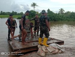 Mesin Molen Butuh Perawatan, Personel Kodim 1009/Tla Sigap Evakuasi ke Bengkel Demi Kelancaran Pembangunan Jembatan Garuda